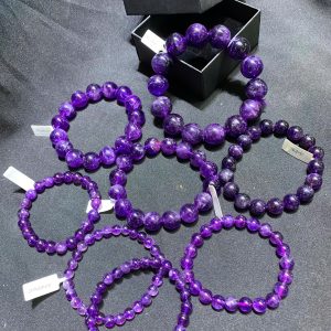 Vòng tay Amethyst - Thạch Anh Tím size 6-16mm | CADA DECOR