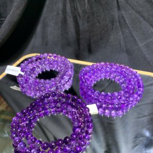 Vòng Chuỗi 3 quấn Amethyst - Thạch Anh Tím size 5-6mm | CADA DECOR