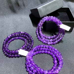 Vòng Chuỗi 3 quấn Amethyst - Thạch Anh Tím size 5-6mm | CADA DECOR