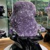 Thạch Anh Tím - Amethyst kèm đế gỗ KT: 27x12cm - KL: 2.39kg