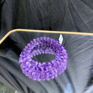 Vòng Chuỗi 3 quấn Dream Amethyst - Thạch Anh Tím vân size 6mm | CADA DECOR