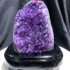 Thạch Anh Tím - Amethyst kèm đế gỗ KT: 16x9cm - KL: 1.532kg
