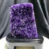 Thạch Anh Tím - Amethyst kèm đế gỗ KT: 17x10cm - KL: 1.35kg
