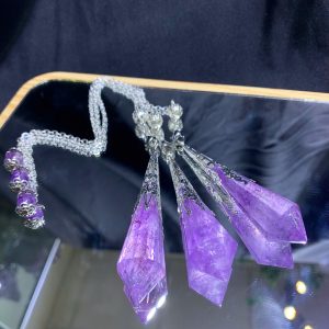 Con Lắc Cảm Xạ Thạch Anh Tím - Amethyst | CADA DECOR