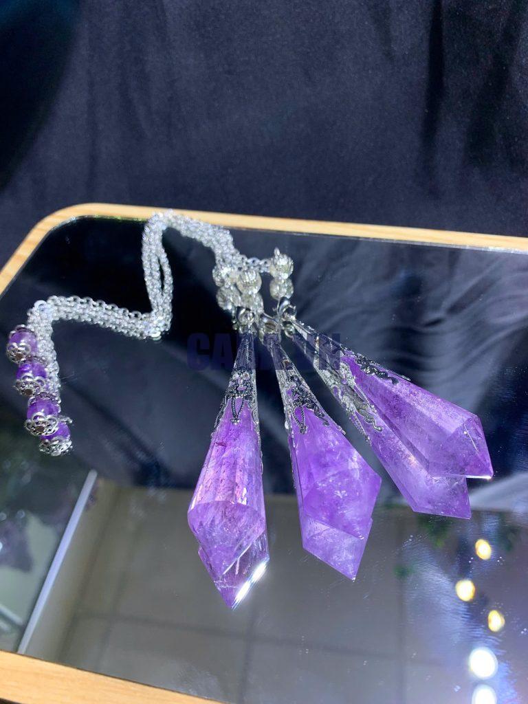 Con Lắc Cảm Xạ Thạch Anh Tím - Amethyst | CADA DECOR