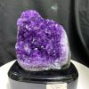Thạch Anh Tím - Amethyst kèm đế gỗ KT: 15x12cm - KL: 0.886kg
