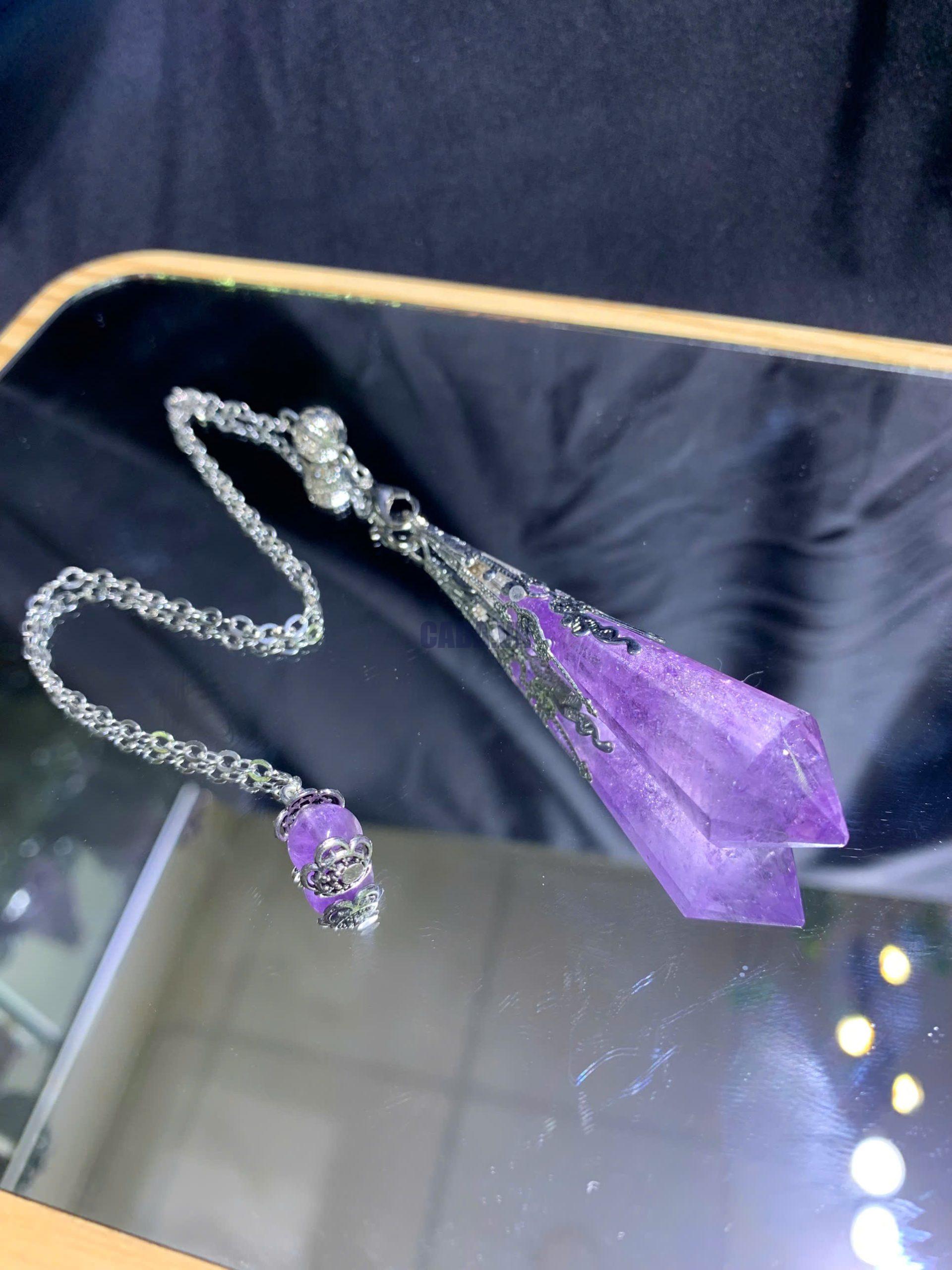 Con Lắc Cảm Xạ Thạch Anh Tím - Amethyst | CADA DECOR