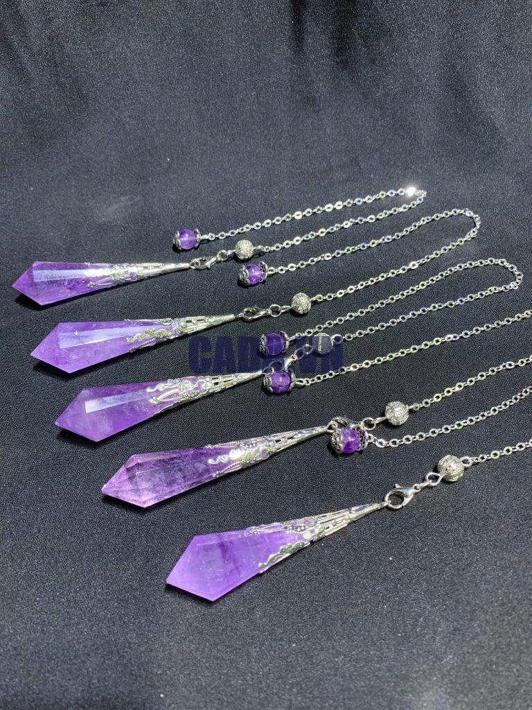 Con Lắc Cảm Xạ Thạch Anh Tím - Amethyst | CADA DECOR
