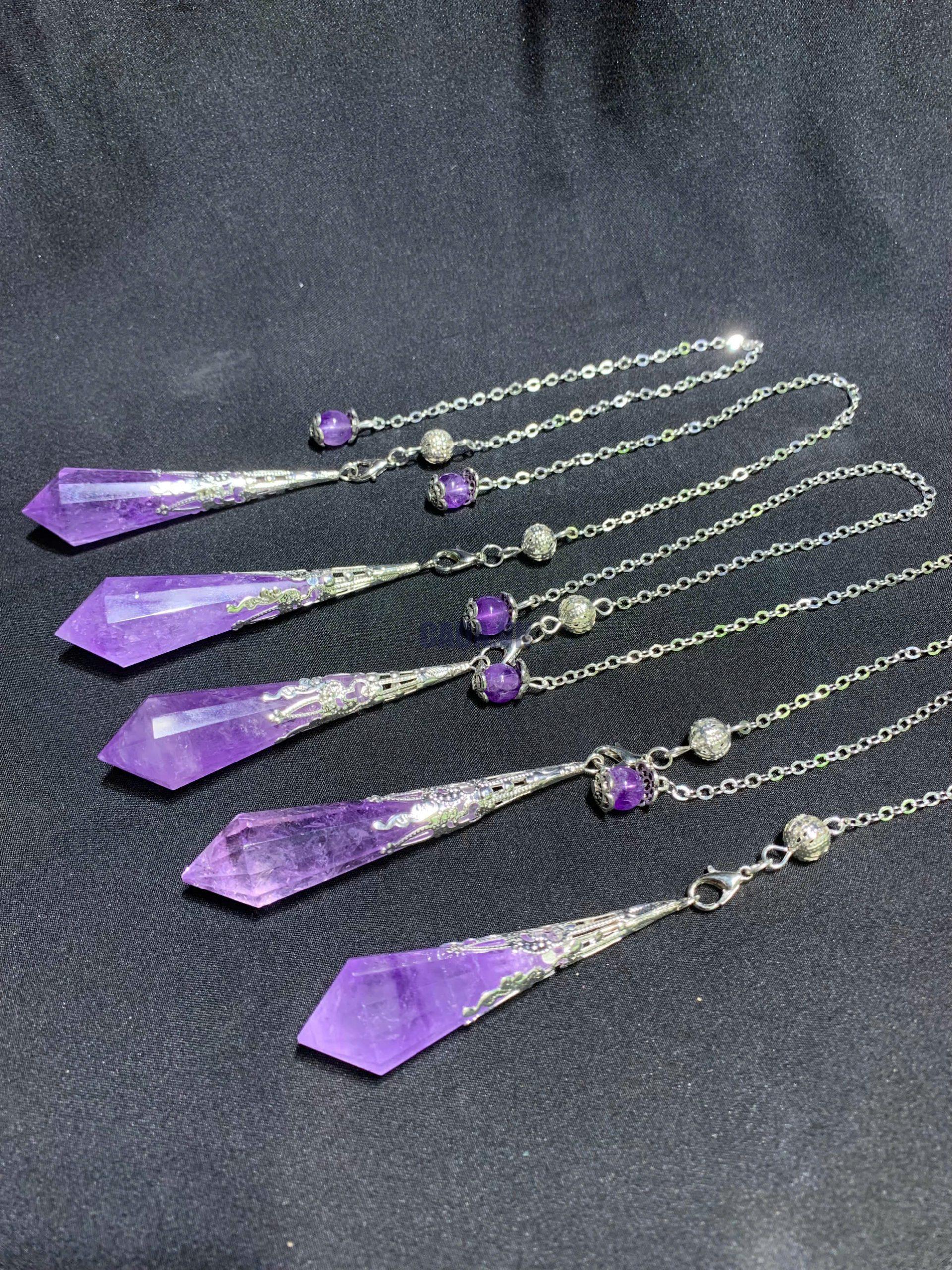 Con Lắc Cảm Xạ Thạch Anh Tím - Amethyst | CADA DECOR