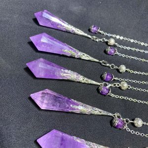 Con Lắc Cảm Xạ Thạch Anh Tím - Amethyst | CADA DECOR