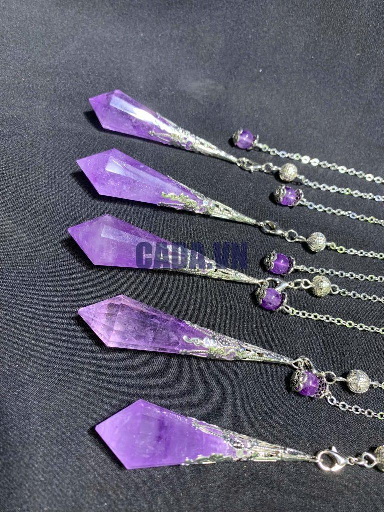 Con Lắc Cảm Xạ Thạch Anh Tím - Amethyst | CADA DECOR