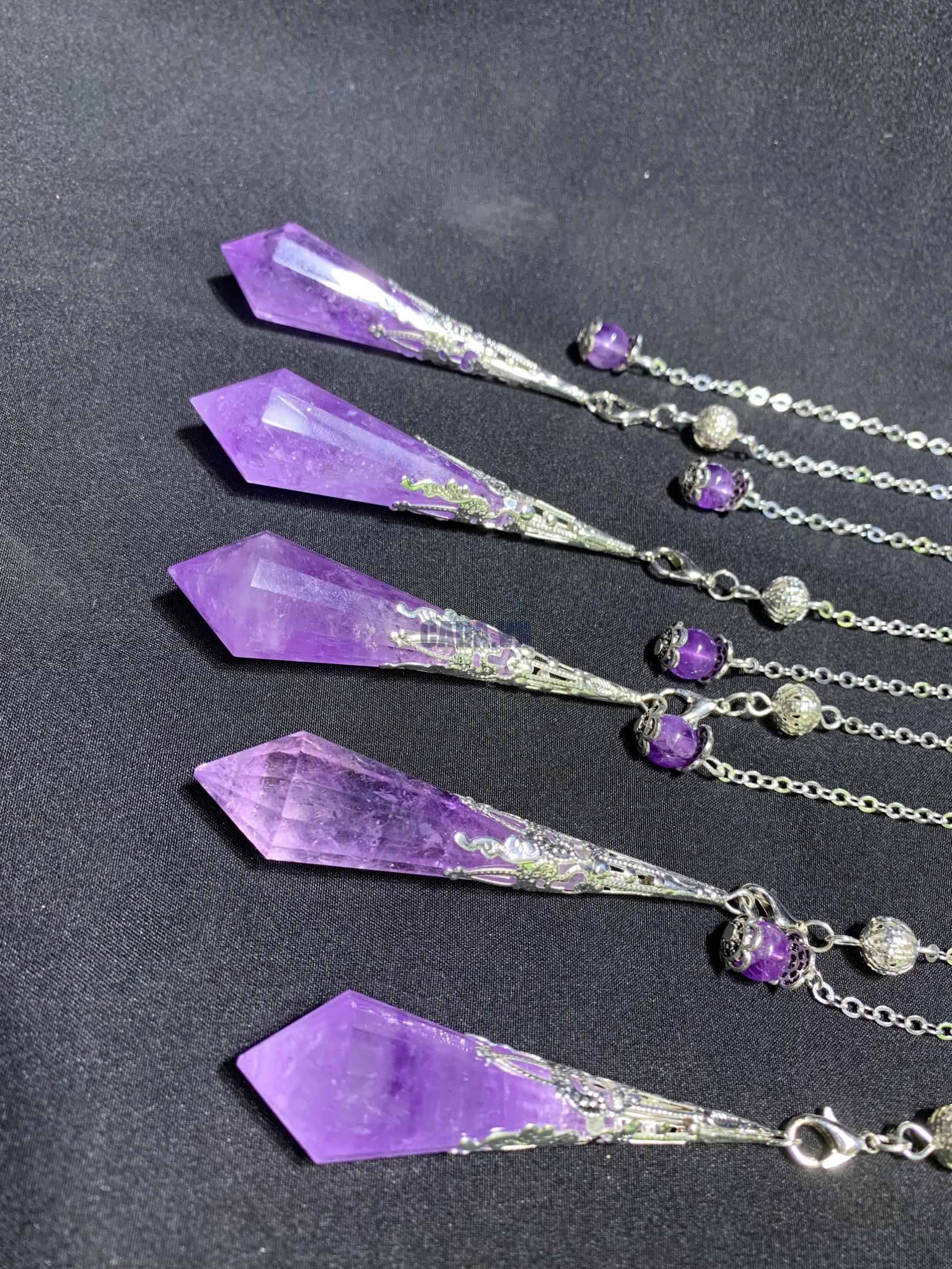 Con Lắc Cảm Xạ Thạch Anh Tím - Amethyst | CADA DECOR