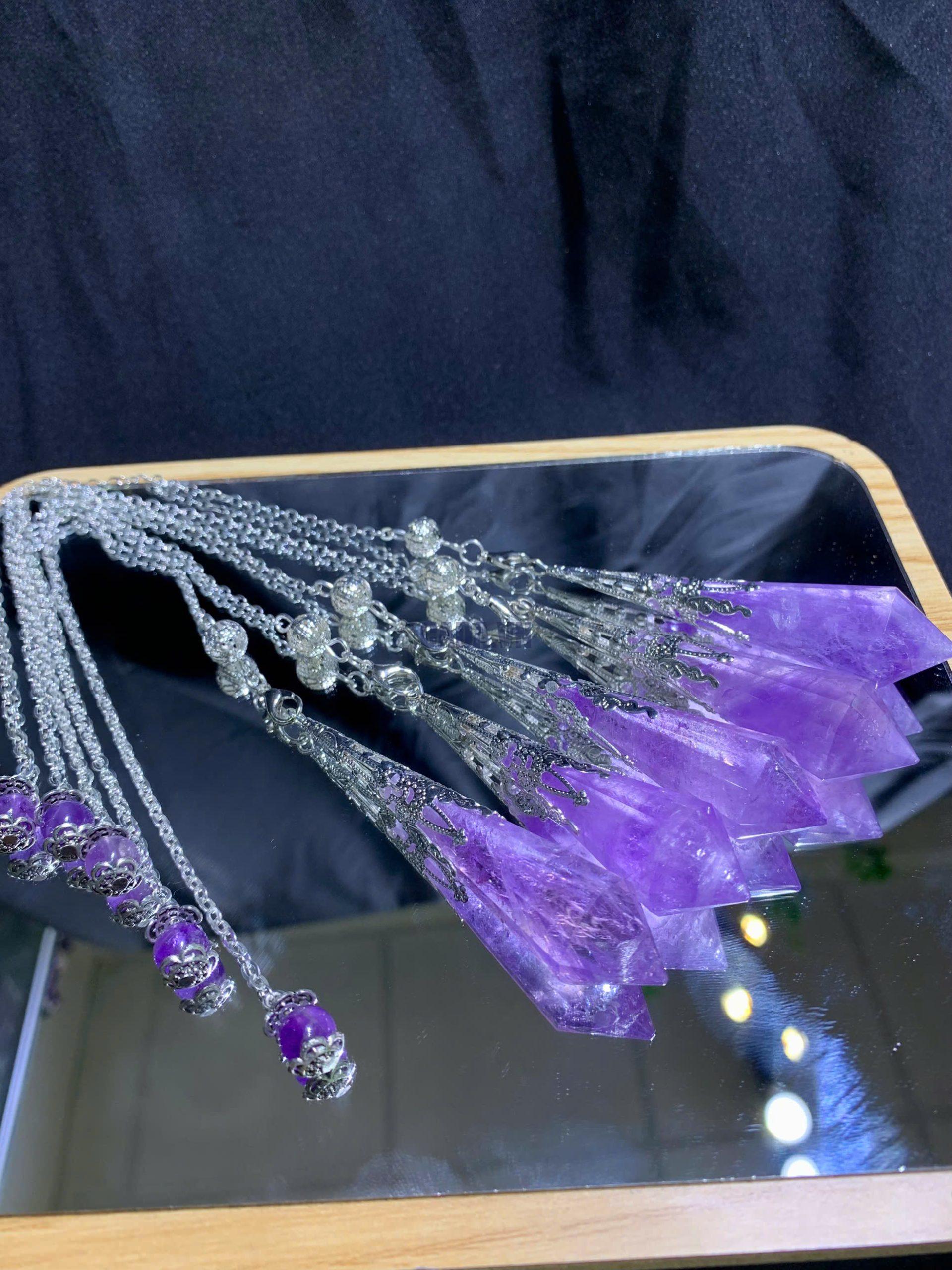 Con Lắc Cảm Xạ Thạch Anh Tím - Amethyst | CADA DECOR