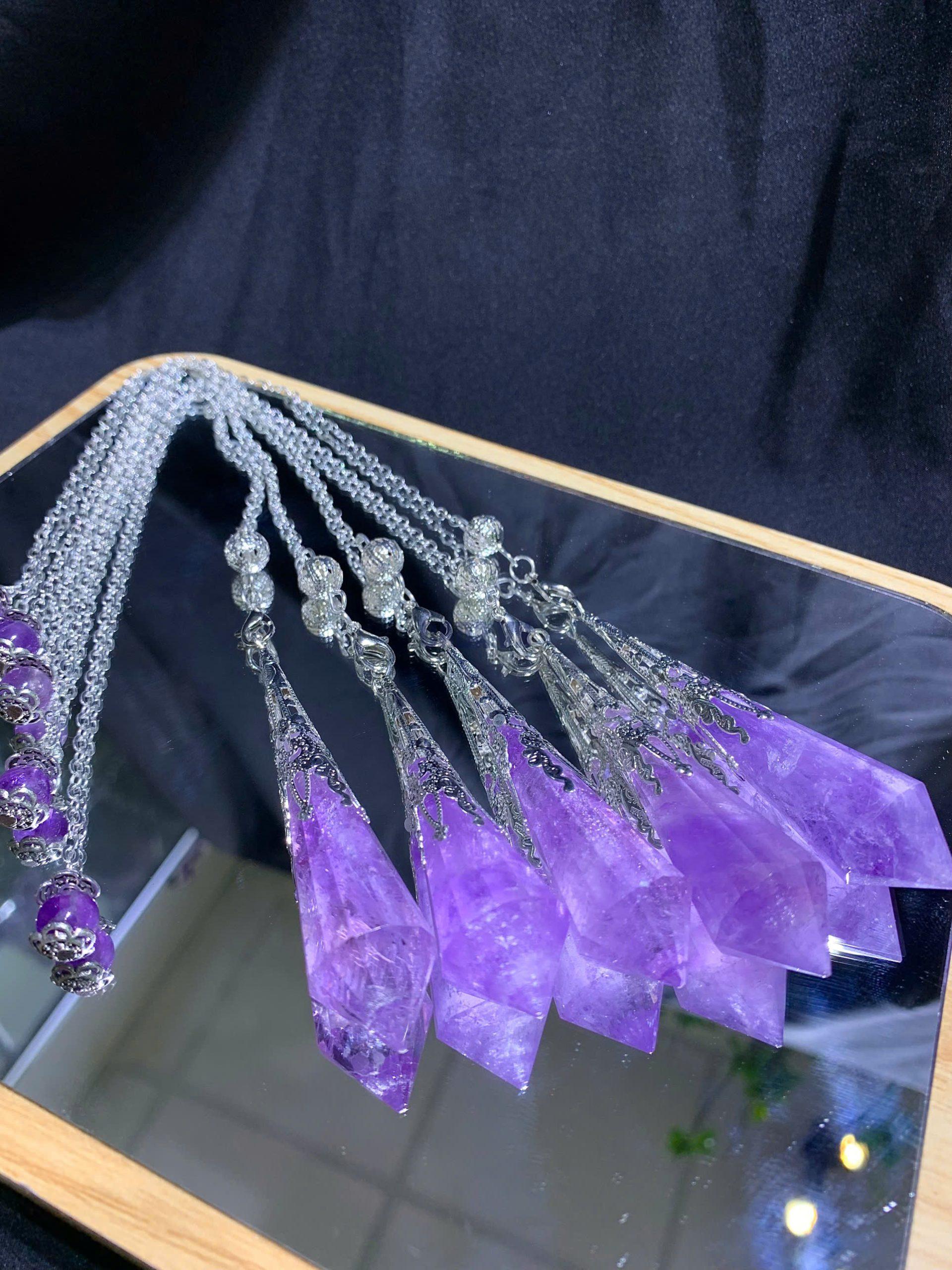 Con Lắc Cảm Xạ Thạch Anh Tím - Amethyst | CADA DECOR