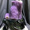 Thạch Anh Tím - Amethyst kèm đế gỗ KT: 24x15cm - KL: 2.348kg