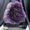 Vỉ Thạch Anh Tím - Amethyst kèm đế gỗ KT: 23x17cm - KL: 1.545kg