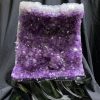 Vỉ Thạch Anh Tím - Amethyst kèm đế gỗ KT: 29x21cm - KL: 3.61kg