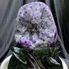 Vỉ bông Thạch Anh Tím - Amethyst kèm đế gỗ KT: 23x14cm - KL: 2.96kg