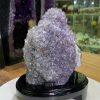 Thạch Anh Tím biến thể - Amethyst kèm đế gỗ KT: 18x12cm - KL: 1.468kg
