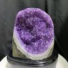 Thạch Anh Tím - Amethyst kèm đế gỗ KT: 19x13cm - KL: 2.77kg