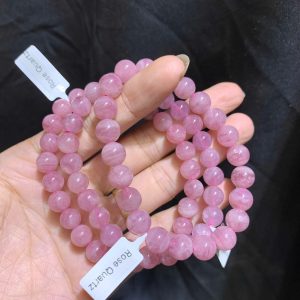 Vòng tay Thạch Anh Hồng Sao - Rose Quartz size 8mm | CADA DECOR