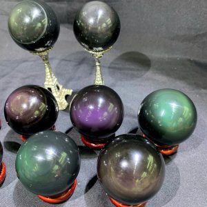 Bi Cầu Rainbow Obsidian, 4-4.5cm | CADA DECOR
