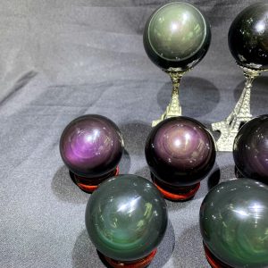 Bi Cầu Rainbow Obsidian, 4-4.5cm | CADA DECOR