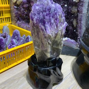 Thạch Anh Tím biến thể tháp - Bahia Amethyst KT: 34x12cm - KL: 3.23kg
