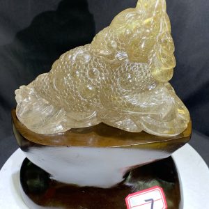 Tác phẩm Thiềm Thừ Thạch Anh Tóc KT: 22x12cm - KL: 1.450kg