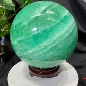 Bi Cầu Fluorite Xanh - Green Fluorite, ĐK: 21cm, KL: 14.424kg