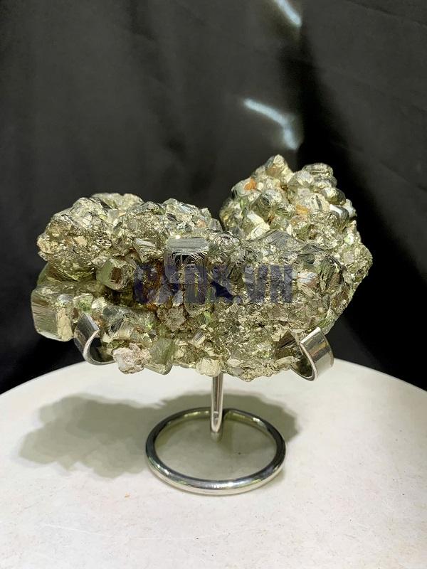 TINH THỂ ĐÁ VÀNG GĂM - PYRITE CHẤT LƯỢNG CAO KT: 12.3x8cm, KL: 875g