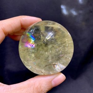 BI CẦU THẠCH ANH VÀNG CHẤT TRONG - CITRINE SPHERE, ĐK: 5.4cm – KL: 223g