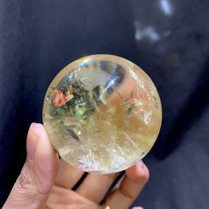 Alternative view of BI CẦU THẠCH ANH VÀNG CHẤT TRONG - CITRINE SPHERE, ĐK: 5.4cm – KL: 223g