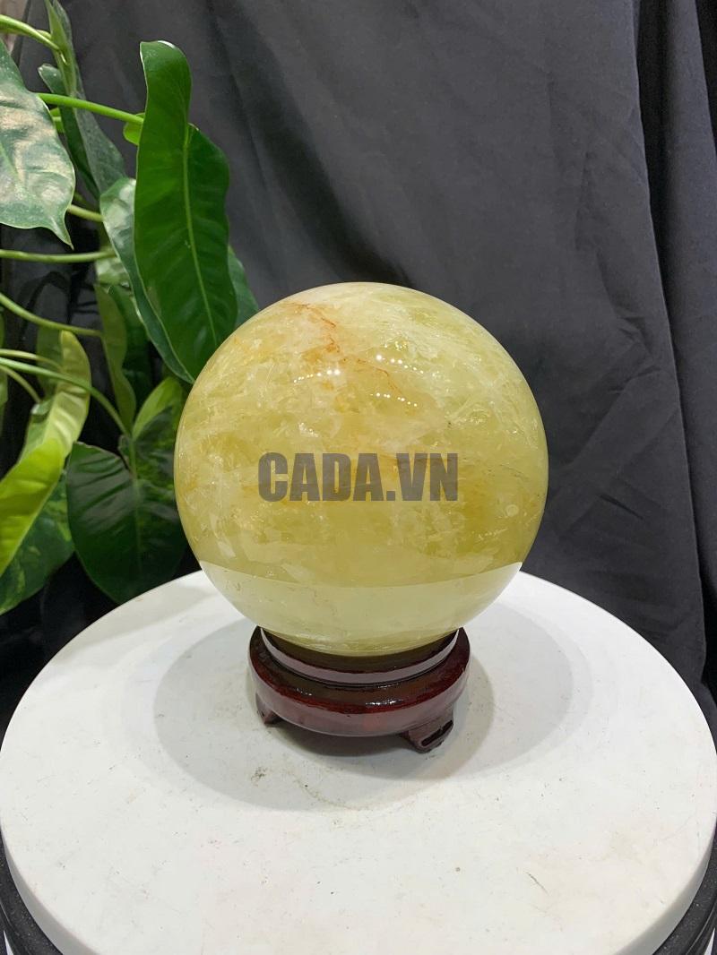 BI CẦU THẠCH ANH VÀNG, ĐK: 11.8cm – KL: 2.252kg