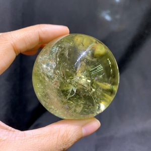 BI CẦU THẠCH ANH VÀNG CHẤT TRONG - CITRINE SPHERE, ĐK: 6.1cm – KL: 313g