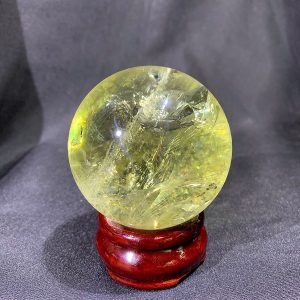 BI CẦU THẠCH ANH VÀNG CHẤT TRONG - CITRINE SPHERE, ĐK: 6.1cm – KL: 313g