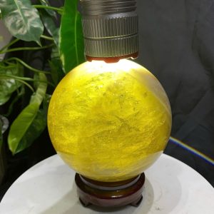 BI CẦU THẠCH ANH VÀNG, ĐK: 12.42cm – KL: 2.614kg