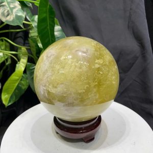 BI CẦU THẠCH ANH VÀNG, ĐK: 12.42cm – KL: 2.614kg