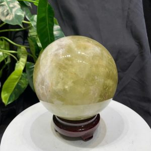 BI CẦU THẠCH ANH VÀNG, ĐK: 12.42cm – KL: 2.614kg