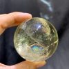 BI CẦU THẠCH ANH VÀNG CHẤT TRONG - CITRINE SPHERE, ĐK: 6cm – KL: 295g