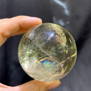 BI CẦU THẠCH ANH VÀNG CHẤT TRONG - CITRINE SPHERE, ĐK: 6cm – KL: 295g