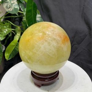 BI CẦU THẠCH ANH VÀNG, ĐK: 12.3cm – KL: 2.55kg