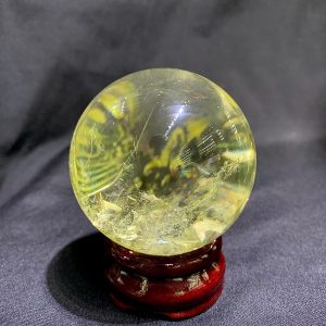 BI CẦU THẠCH ANH VÀNG CHẤT TRONG - CITRINE SPHERE, ĐK: 6.3cm – KL: 345g