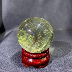 BI CẦU THẠCH ANH VÀNG CHẤT TRONG - CITRINE SPHERE, ĐK: 5.35cm – KL: 215g