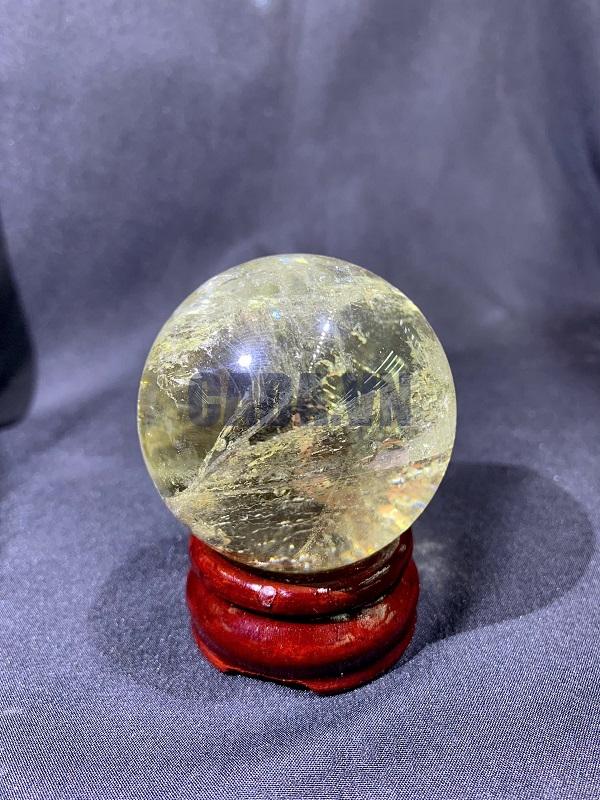 BI CẦU THẠCH ANH VÀNG CHẤT TRONG - CITRINE SPHERE, ĐK: 5.6cm – KL: 245g