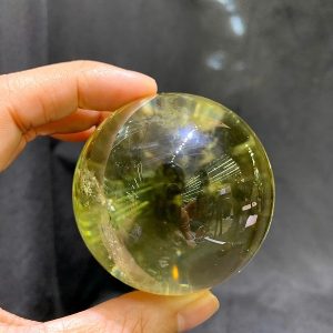 BI CẦU THẠCH ANH VÀNG CHẤT TRONG - CITRINE SPHERE, ĐK: 5.8cm – KL: 270g