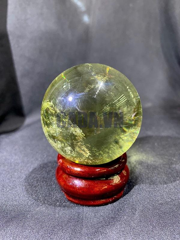 BI CẦU THẠCH ANH VÀNG CHẤT TRONG - CITRINE SPHERE, ĐK: 5.8cm – KL: 270g