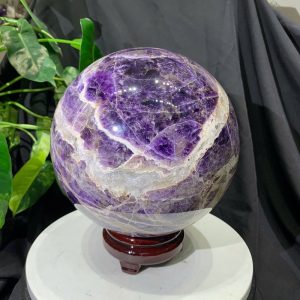 Bi cầu Thạch Anh Tím Vân - Dream Amethyst, ĐK: 18.15cm, KL: 8.112kg