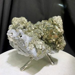 TINH THỂ ĐÁ VÀNG GĂM - PYRITE CHẤT LƯỢNG CAO KT: 15x10.5cm, KL: 1.465kg