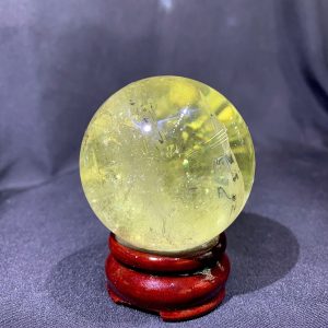 BI CẦU THẠCH ANH VÀNG CHẤT TRONG - CITRINE SPHERE, ĐK: 6cm – KL: 308g